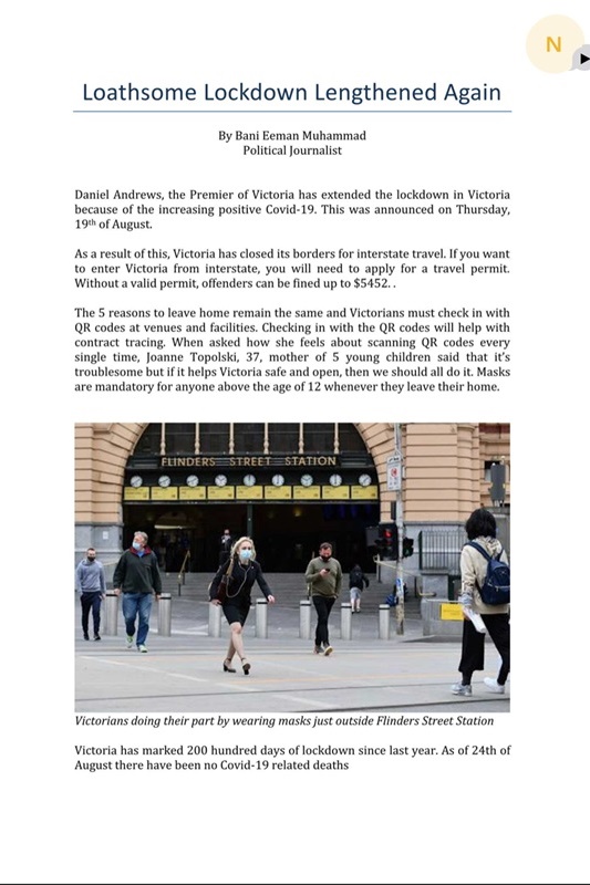 Year 4 students news reports